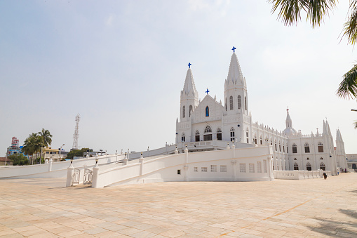 Basilica of Our Lady of Good Health, Velankanni Church South India, Tamil Nadu. or Our Lady of Vailankanni. This Catholic Church is situated on coast of Nagapattinam