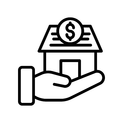 House Loan icon in vector. Logotype