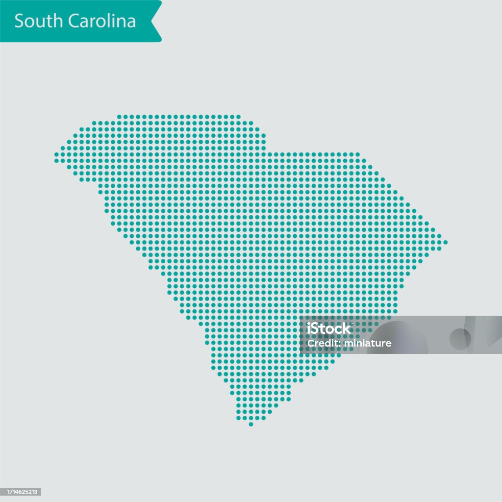 Editable Sc Vector Map South Carolina Map Stock Illustration - Download Image Now - Abstract ...