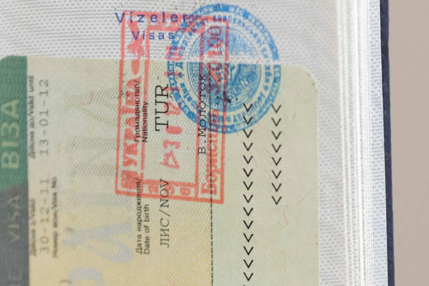 istock Ukraine visa on Turkish passport 1714646419
