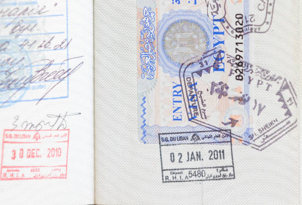 istock Egypt visa on passport. 1714646943