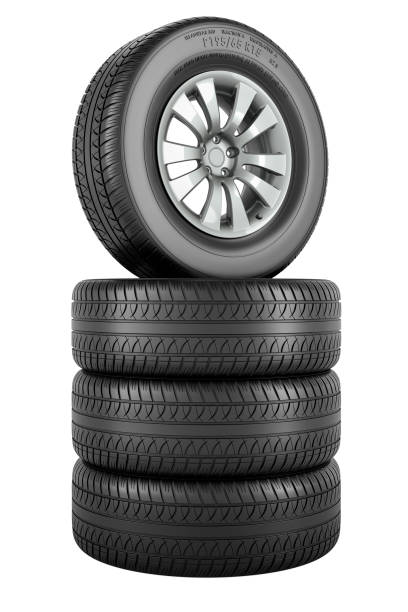 istock Heap of car wheels, 3D rendering 1714681173