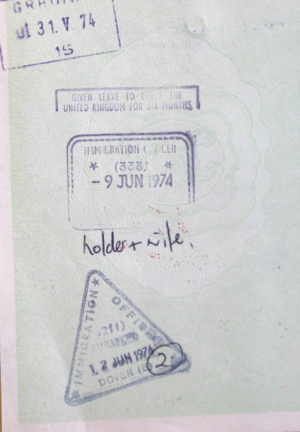 istock Stamps on old Turkish Passport. 1714699683