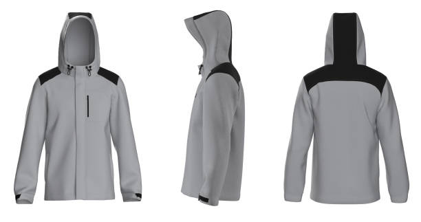 istock Camouglage Men’s hooded raincoat jacket. isolated 1714705902