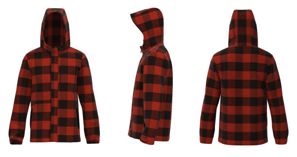 istock Men’s hooded raincoat jacket. isolated 1714705978