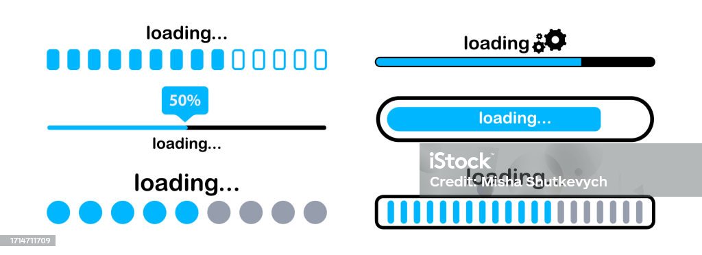 Loading Bar Loading Or Installing Process Load Sign System Software ...
