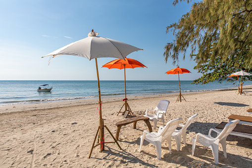 Beautiful tropical beach, Klong Prao beach, Koh Chang island, Thailand.