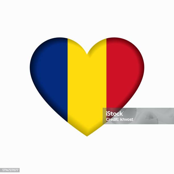 Romanian Sign Romanian Flag Heartshaped Sign Vector Illustration Stock Illustration ...
