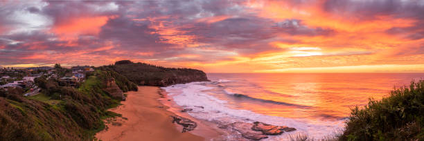 istock Panorama of Turimetta Beach at sunrise 1714730300