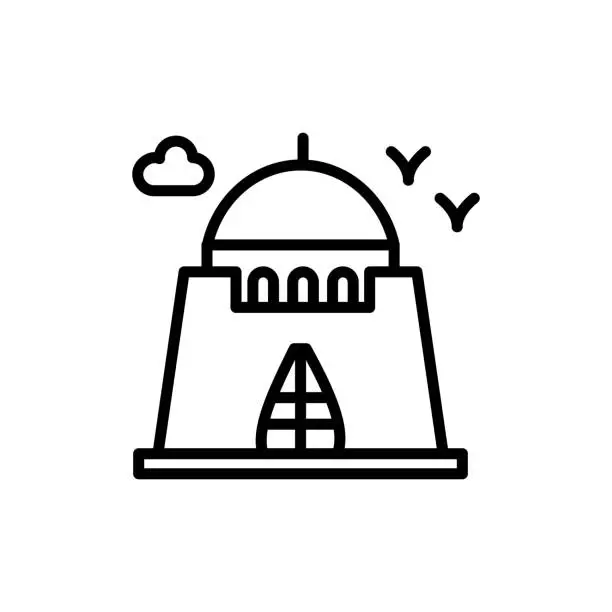 Vector illustration of Mazar e Quaid icon in vector. Logotype