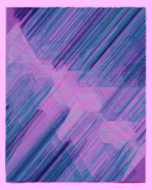 Glitch art waves. Colorful abstract lines background. Glitchy distorted waveforms pattern. Glitch art waves. Colorful abstract lines background. Glitchy distorted waveforms pattern. Creative coding computational design. riso print stock pictures, royalty-free photos & images