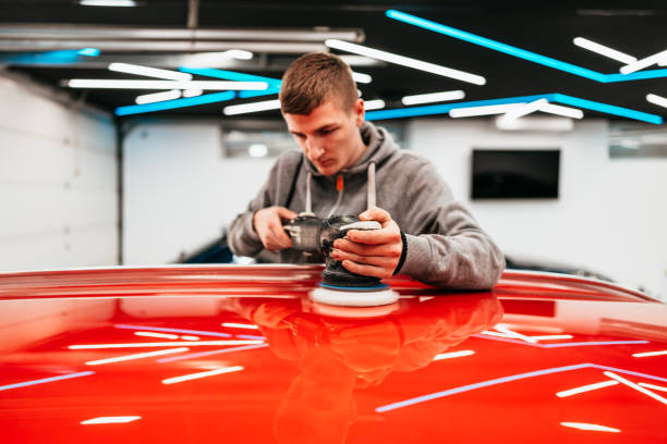 istock Car polishing and detailing 1714873056