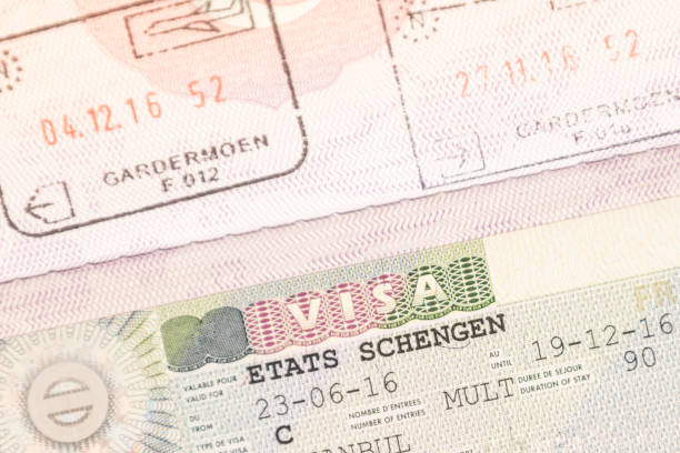 istock Schengen Visa on Turkish Passport. 1714901912