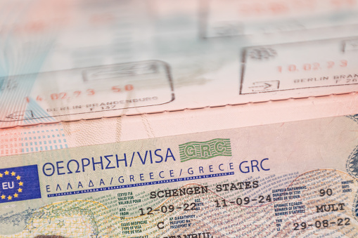 Schengen Greece Visa on Turkish Passport.