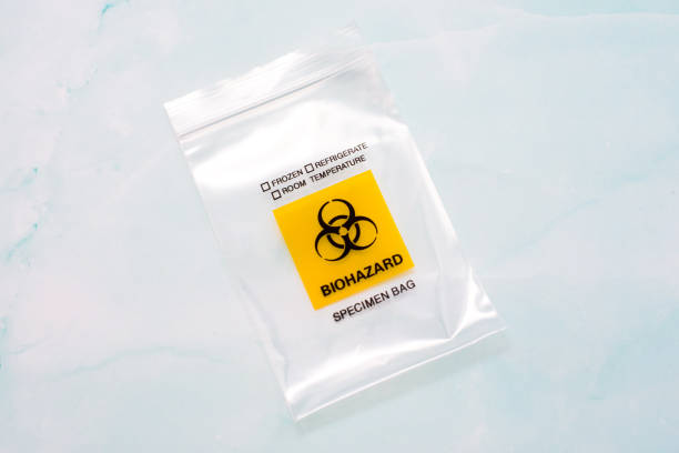 istock Empty bag for medical discarded biohazard biowaste. 1714902709