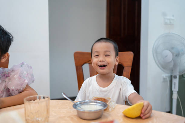 istock Cute little boy playing at home happily 1714906875