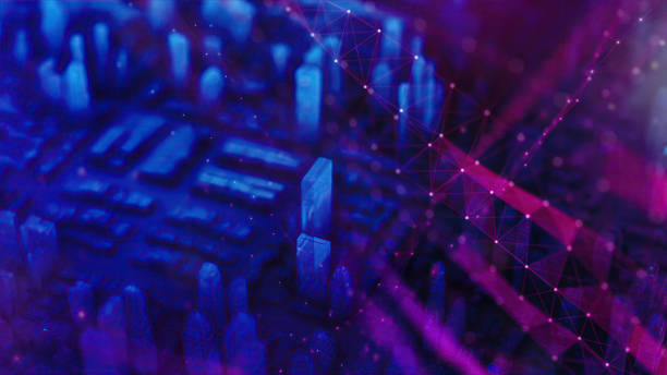istock Telecommunication and communication network on city. Smart city development concept. Modern big data connection technology is the future 1714909755