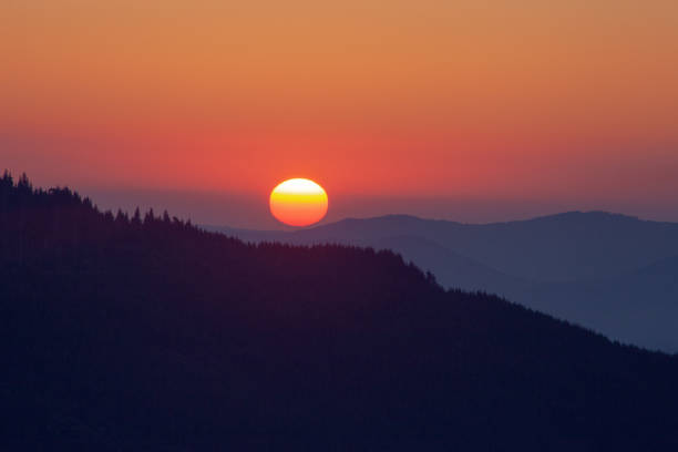 istock Sunrise sky over the Dragobrat in Carpathian mountains, Ukraine 1714920021