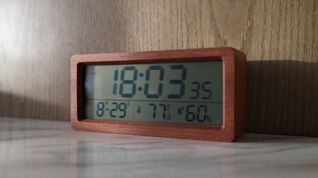 Close up of electronic clock, Elapsed Time