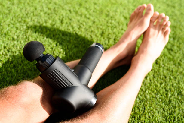 istock Percussive massage guns help athletes recover from training and stay in shape. 1714942137