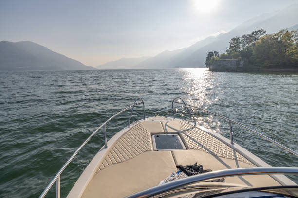 istock Luxury small boat on lake 1714944293