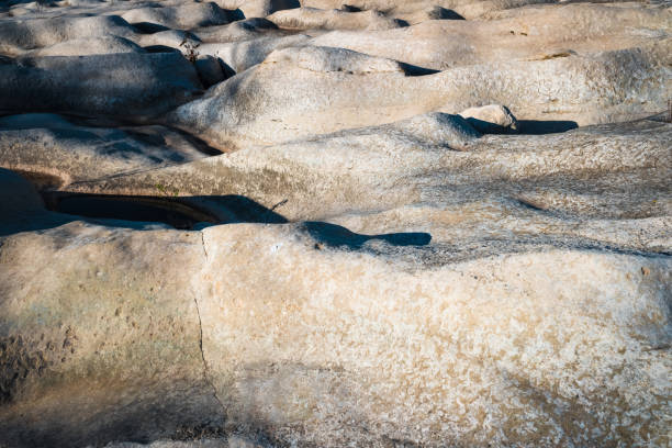 Ripples of rocky terrain on a mountain