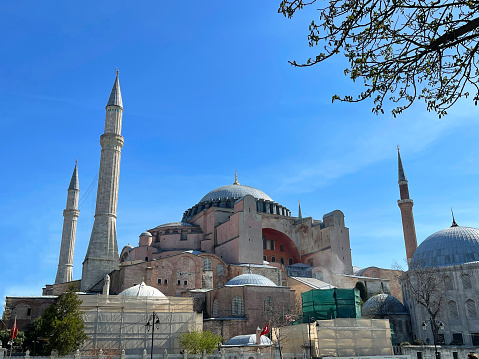Hagia Sophia in spring day. Istanbul, Turkey