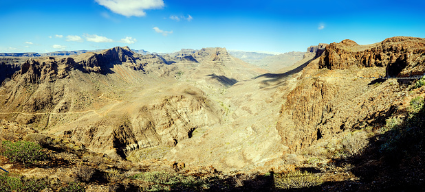 Views of the Fataga valley in Gran Canaria, from the viewpoint of Las Yeguas.