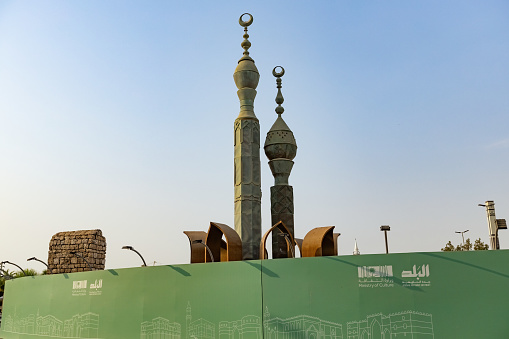 Islamic style monument at the entrance to the old town of Jeddah, Saudi Arabia