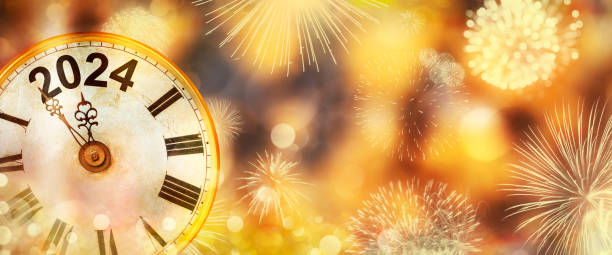 istock 2024 New Year with clock counting down to midnight 1715001559
