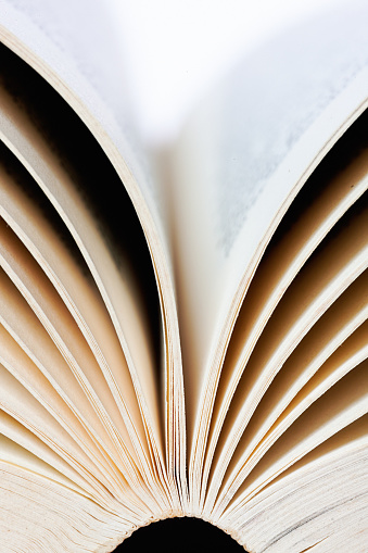 Abstract view of an open book.