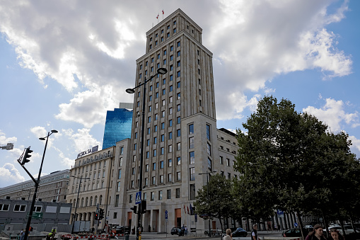 Niagara Falls City, Ontario, Canada. The Sheraton Fallsview Hotel located in Clifton Hill, close to Niagara Falls was built in 1966