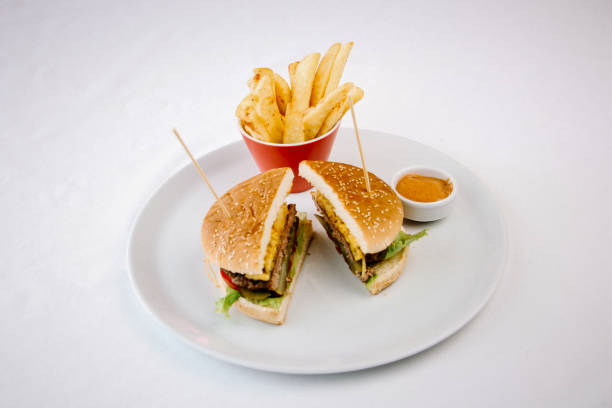 istock Hamburger and fries 1715103017