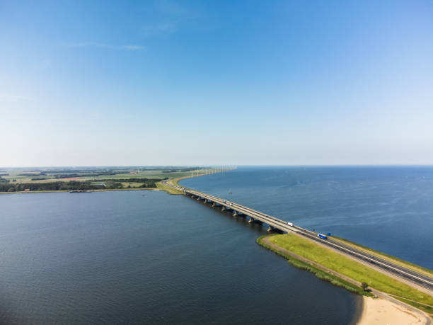 istock Ketelbrug overhead drone view with the A6 highway 1715130846