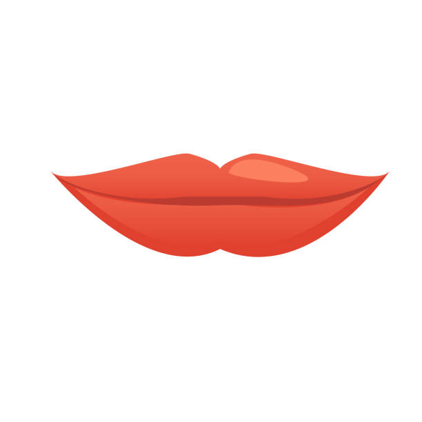 ilustrações de stock, clip art, desenhos animados e ícones de smiling sexi plump lips with red lipstick icon - fish lips illustrations