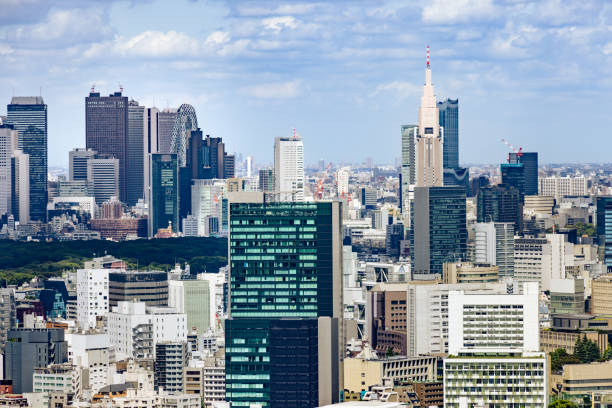istock Tokyo skyscrapers with beautiful sunlight 1715132572