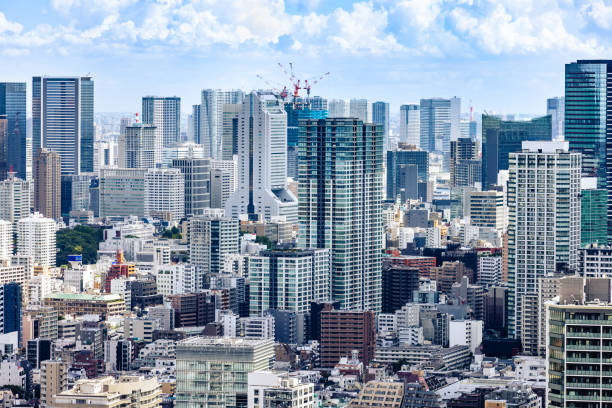 istock Tokyo skyscrapers with beautiful sunlight 1715133681