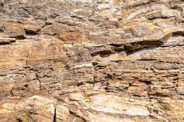 istock Sedimentary rock on side of mountain 1715146135