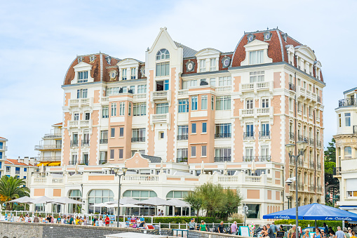 Exterior facade of the Grand Hotel Thalasso and Spa in Saint-Jean-de-Luz, France