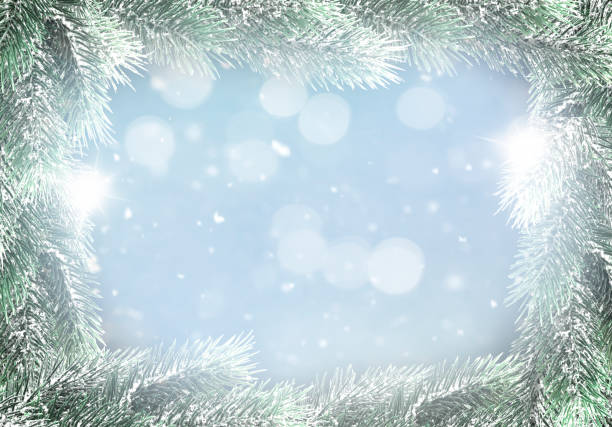istock Bright Christmas background with fir branches 1715160283