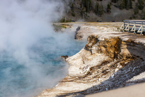 Geyser grounds in Yellowstone National Park Geyser grounds in Yellowstone National Park whitesides stock pictures, royalty-free photos & images