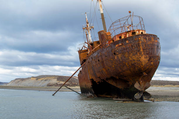 istock Aground ship at cabo san pablo beach, argentina 1715207538