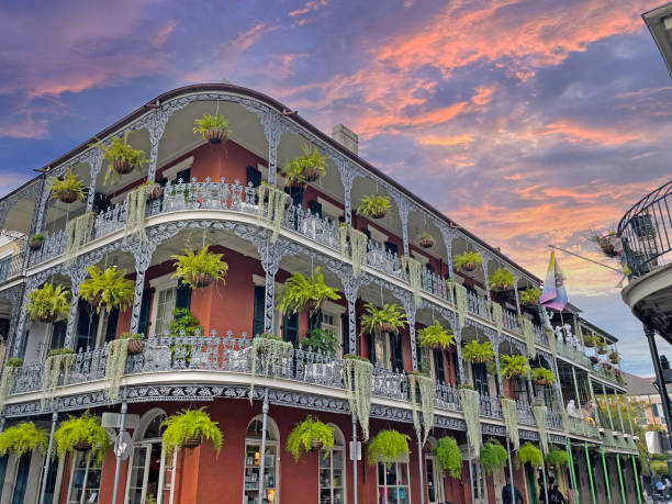 Bourbon Street, New Orleans Bourbon Street, New Orleans french quarter stock pictures, royalty-free photos & images