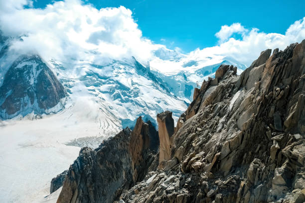 istock Spectacular mountain crags between glaciers in the alps. 1715275404