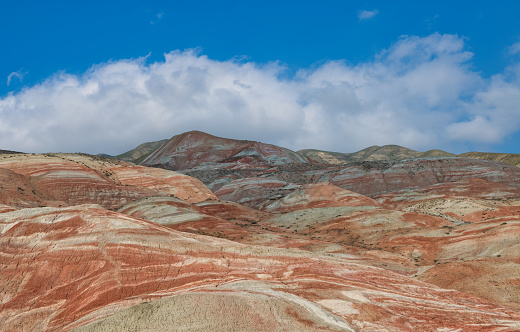 Candy mountains. Looks like a Martian landscape. Azerbaijan.