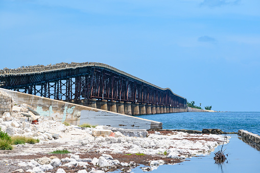 Abandoned bridge in the Florida Keys