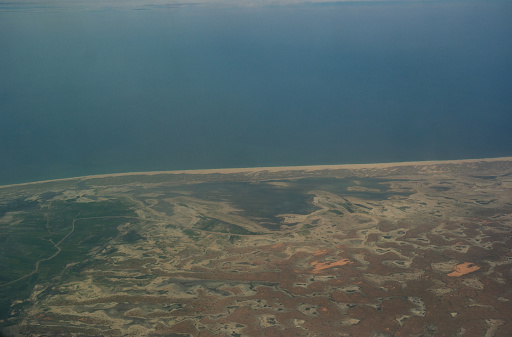 Africa coast seen from plane
