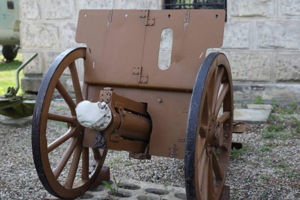 istock A small brown cannon on the wheels 1715451535