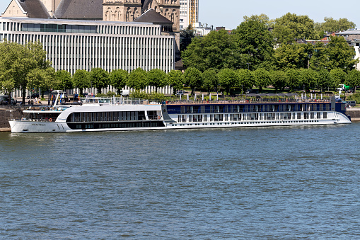 Cologne, Germany - May 5, 2018: AmaWaterways  river cruise ship ‘Amastella’
