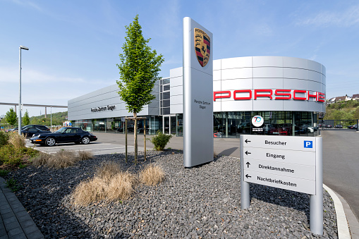 Siegen, Germany - April 22, 2018: Porsche Zentrum